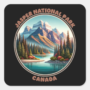 Jasper National Park Canada Square Sticker