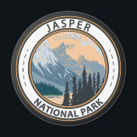 Jasper National Park Canada Travel Vintage Badge Magnet<br><div class="desc">Jasper National Park vector art design. The Park is the largest national park within Alberta's Rocky Mountains.</div>