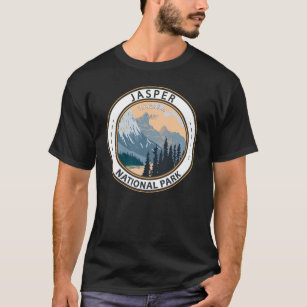 Jasper National Park Canada Travel Vintage Badge T-Shirt
