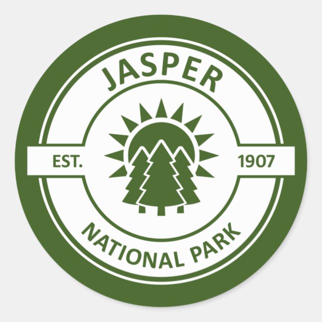 Jasper National Park Classic Round Sticker (Front)