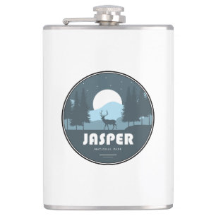 Jasper National Park Deer Hip Flask