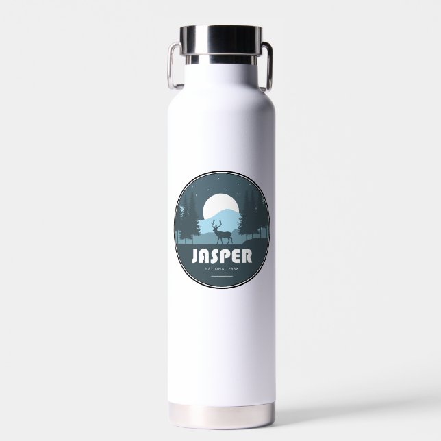 Jasper National Park Deer Water Bottle (Front)