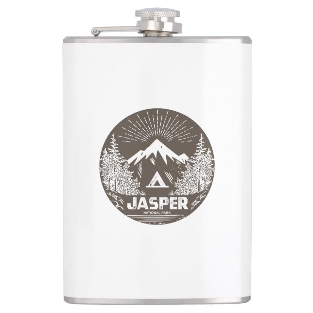 Jasper National Park Hip Flask (Front)