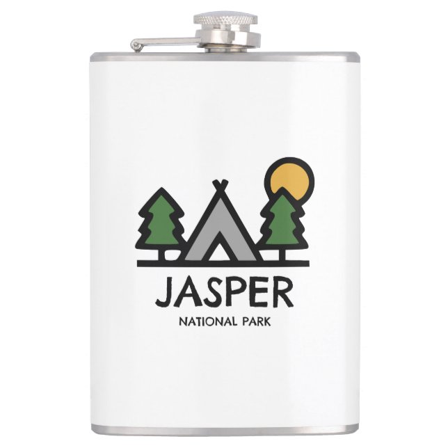 Jasper National Park Hip Flask (Front)