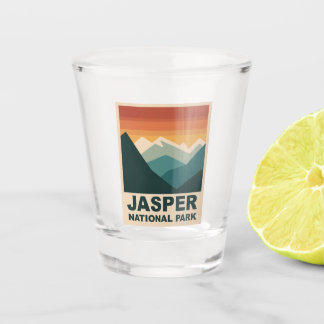 Jasper National Park Minimalist Outdoor Design Shot Glass
