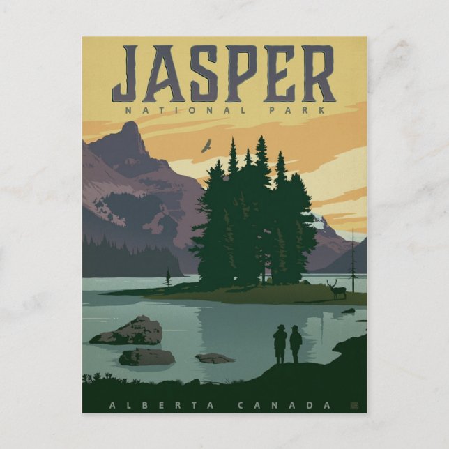 Jasper national park postcard (Front)