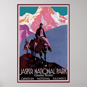 Jasper National Park Poster Canadian Rockies