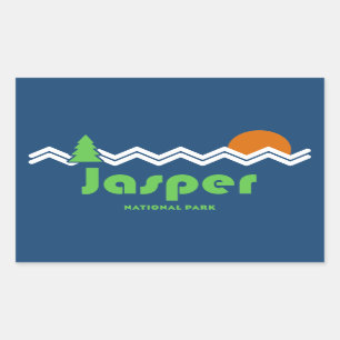 Jasper National Park Retro Sticker