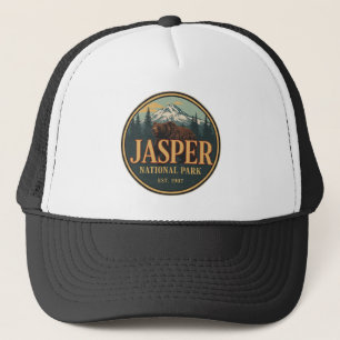 Jasper National Park Rocky Mountains Adventure gif Trucker Hat
