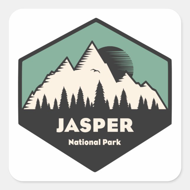Jasper National Park Square Sticker (Front)