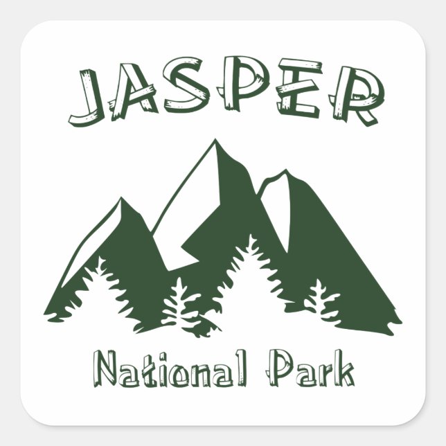 Jasper National Park Square Sticker (Front)