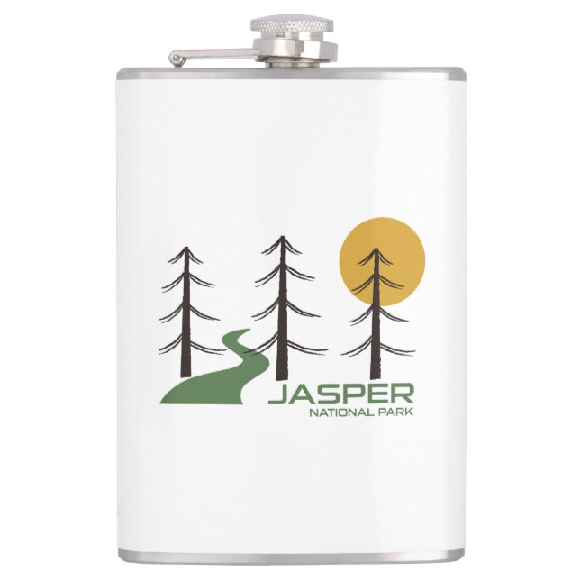 Jasper National Park Trail Hip Flask (Front)