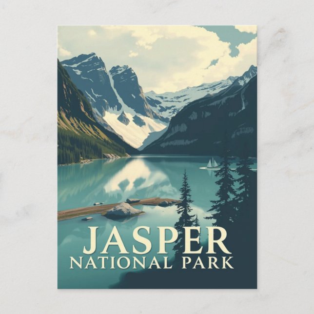 Jasper National Park Travel Nature Postcard (Front)