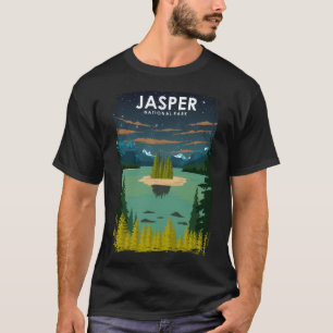 Jasper National Park Vintage Minimal Retro Travel  T-Shirt