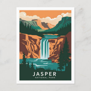 Jasper National Park Waterfall Postcard
