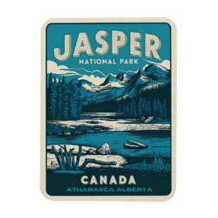 Jasper Nationla park alberta canada vintage gifts Magnet