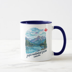 Jasper Park Alberta Canada Watercolor Landscape Mug