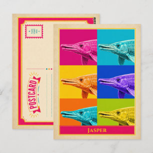 Jasper Postcard Arkansas Alligator Gar Vintage