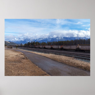 Jasper's Scenic Railway and Snow Peaks Poster