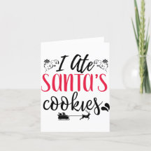 J'Ate Mangé Père Noël Cookies Carte de voeux