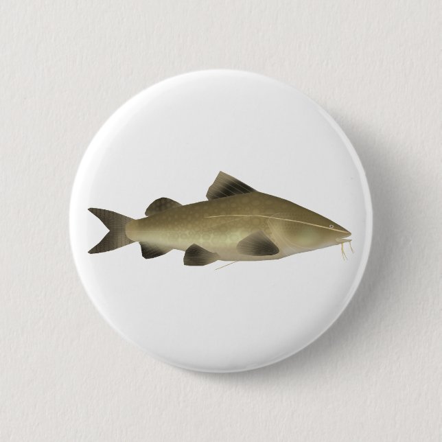 Jaú Catfish 2 Inch Round Button (Front)