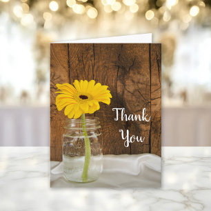 Jaune à Mason Jar Pays Merci