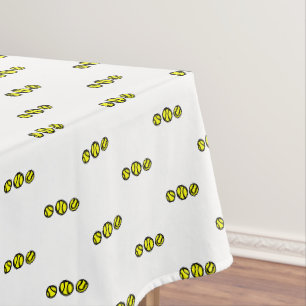 Jaune balle de tennis imprimé nappe design