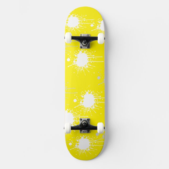 Jaune Blush Abstrait Skateboard Deck (Recto)