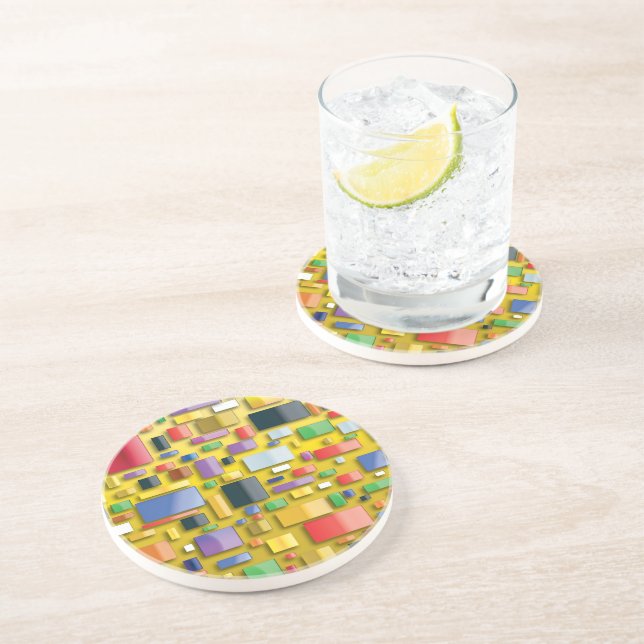Jaune, buvant - dessous de verre Cartier 9000 (Côté)