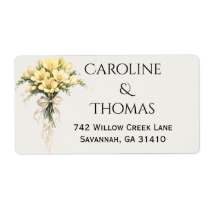 Jaune Canari Freesia Florale Romantique Mariage