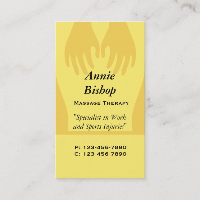 Jaune de carte de visite professionnelle de visite (Devant)