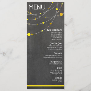 Jaune élégant de tableau du menu   de brins