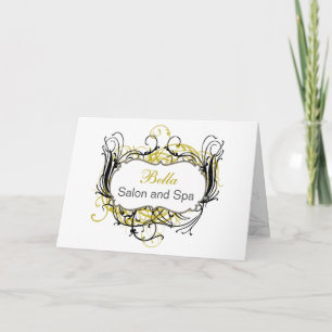 jaune et blanc Chic Business Merci Cartes