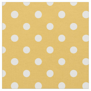 Jaune et blanc pointille le tissu de