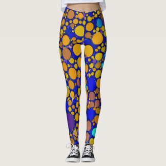 JAUNE ET BLEU PURPLE JAUNES Leggings d'anniversair
