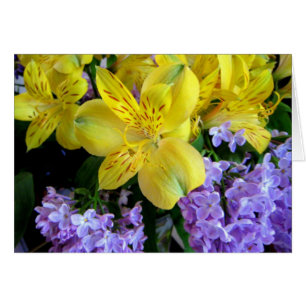 Jaune et Fleurs Lilac Violettes