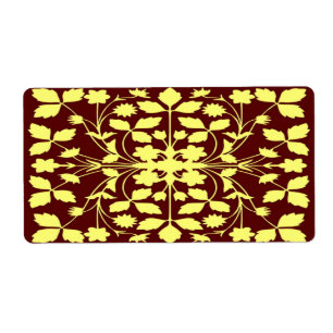 Jaune et marron floral