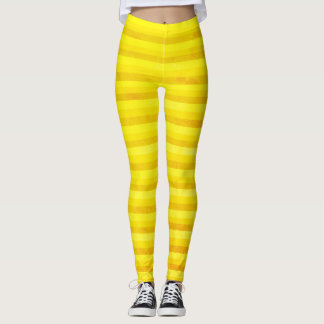Jaune et ocre Stripes leggings