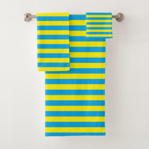 Jaune et rayures de turquoise
