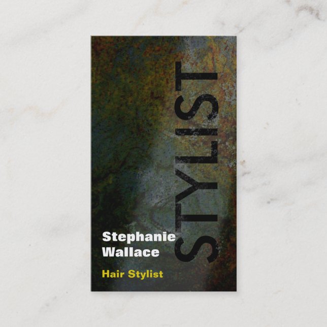 Jaune grunge de noir de carte de visite de (Devant)