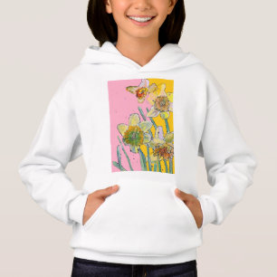 Jaune jonquille aquarelle fille T chemise