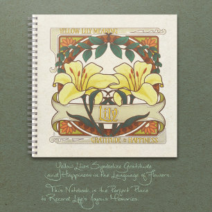 Jaune Lily Vintage Gratitude Journal de Bonheur