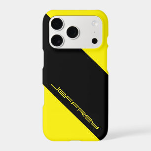 Jaune Moderne & Noir Élégant, Minimaliste, Nom