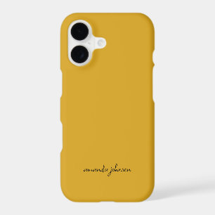 Jaune Moutarde Minimal Monogrammé