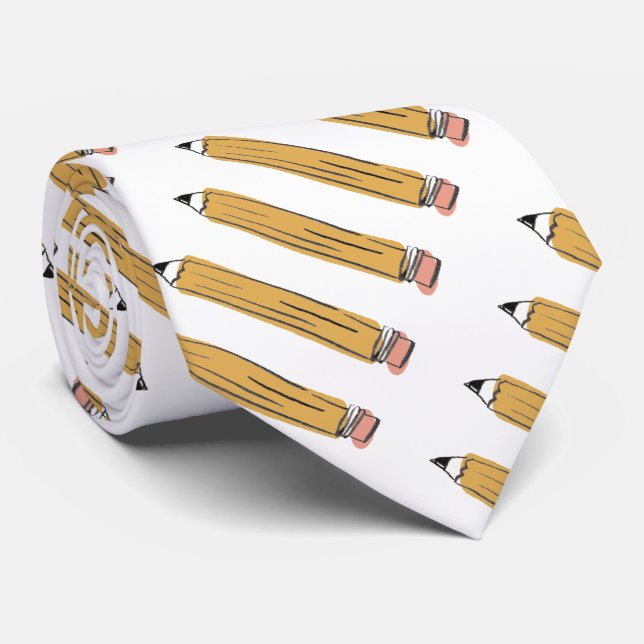 Jaune n° 2 Cravate enseignant au crayon (Roulé)