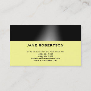 Jaune Noir Simple Carte de visite