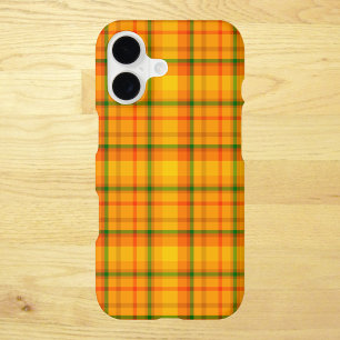 Jaune Orange Gingham Carreaux Rétro
