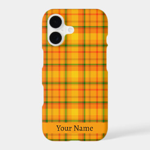 Jaune Orange Personnalisé Gingham Carreaux Rétro
