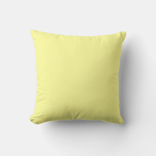 jaune pastel uni, oreiller jaune pâle