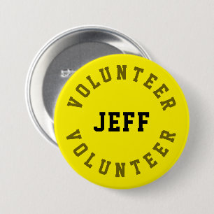 Jaune personnalisé par badge nominatif volontaire
